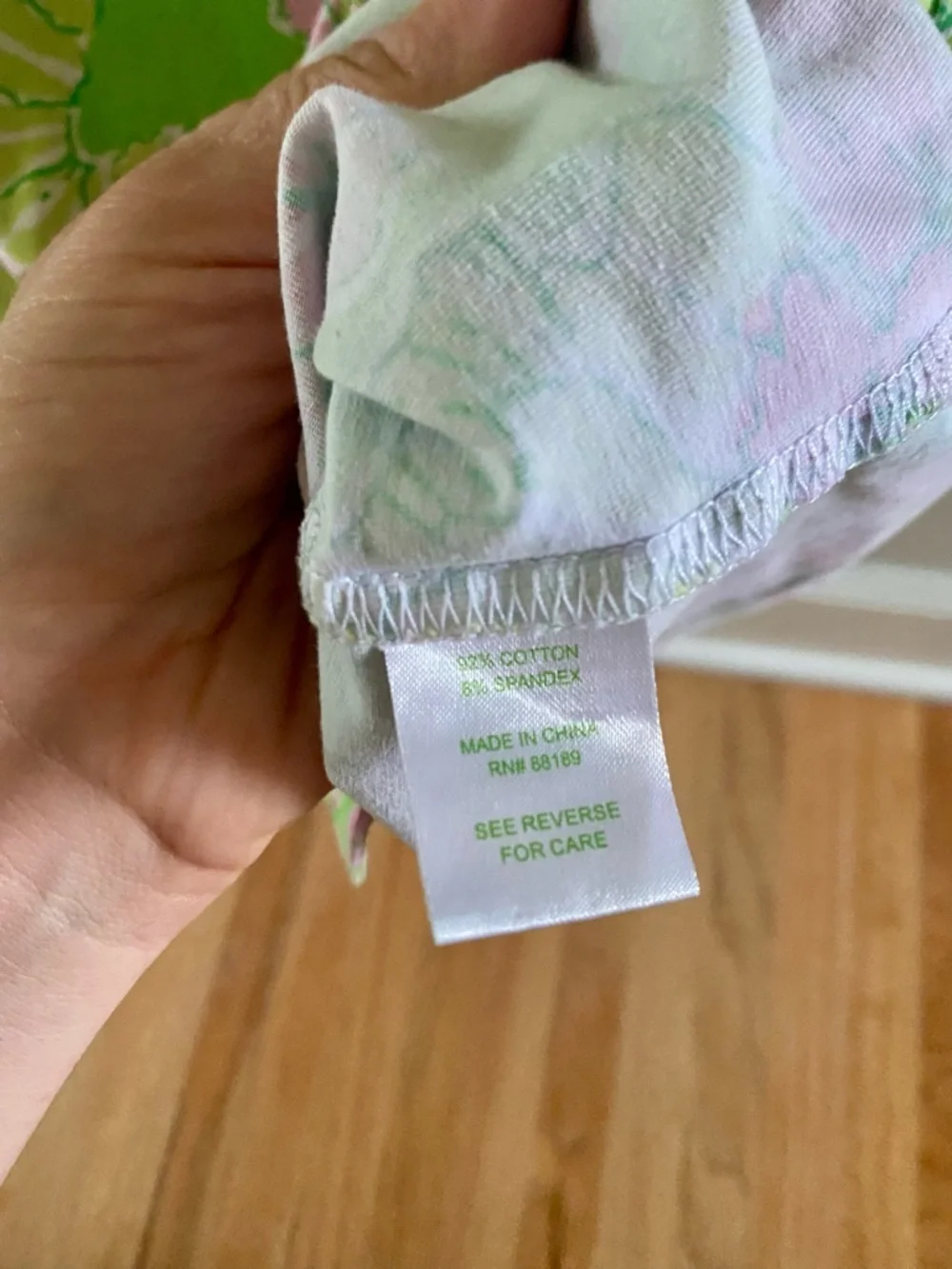 Lilly Pulitzer Seahorse Dress Long Sleeve Cotton Green Pink Size Medium